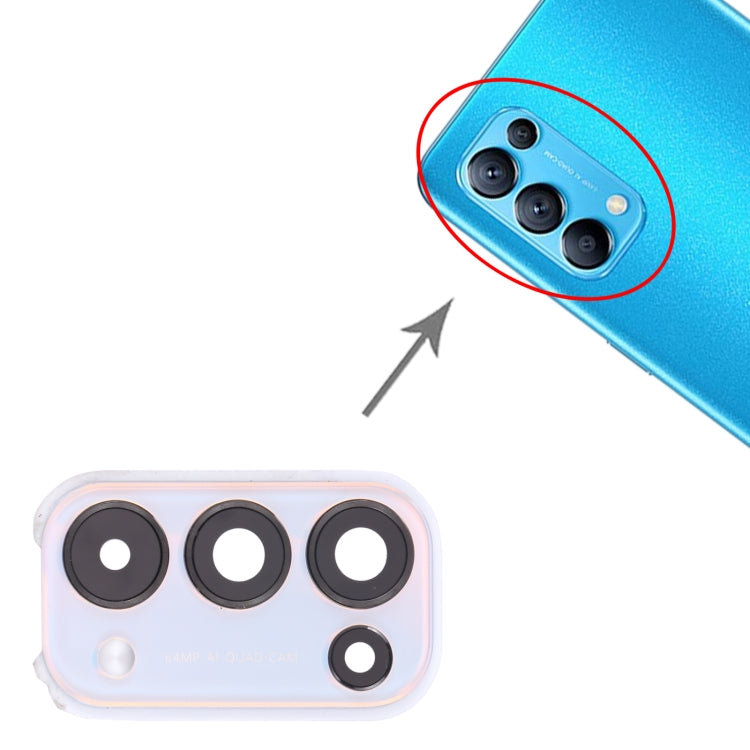 For OPPO Reno5 5G PEGM00, PEGT00, CPH2145  Camera Lens Cover (White) - Camera Series by PMc TechLife | Online Shopping South Africa | PMc TechLife | Buy Now Pay Later Mobicred