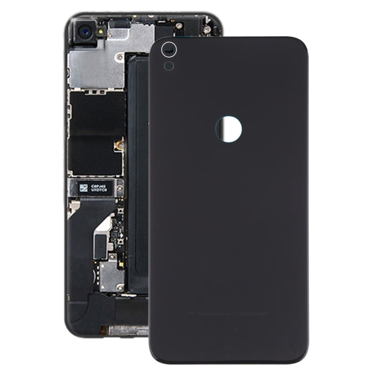 For Alcatel One Touch Shine Lite 5080 5080X 5080A 5080U 5080F 5080Q 5080D Glass Battery Back Cover  (Black) - Back Cover by PMC Jewellery | Online Shopping South Africa | PMC Jewellery | Buy Now Pay Later Mobicred