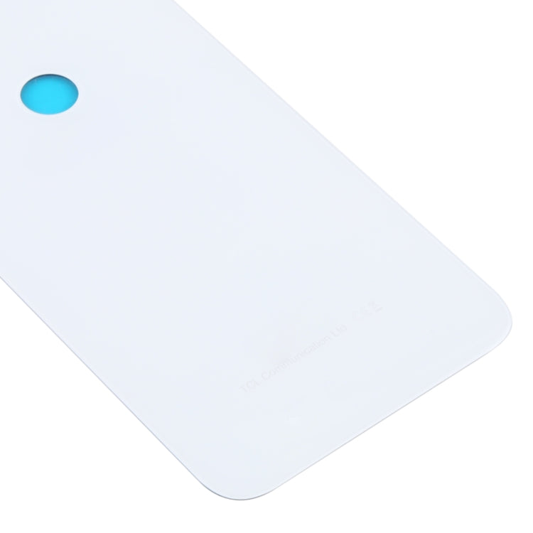 For Alcatel One Touch Shine Lite 5080 5080X 5080A 5080U 5080F 5080Q 5080D Glass Battery Back Cover  (White) - Back Cover by PMC Jewellery | Online Shopping South Africa | PMC Jewellery | Buy Now Pay Later Mobicred
