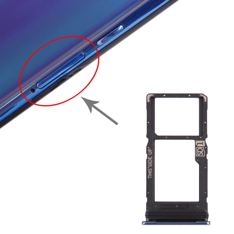 SIM Card Tray + Micro SD Card Tray for Motorola Moto G100 (Blue) - Card Socket by PMc TechLife | Online Shopping South Africa | PMc TechLife | Buy Now Pay Later Mobicred