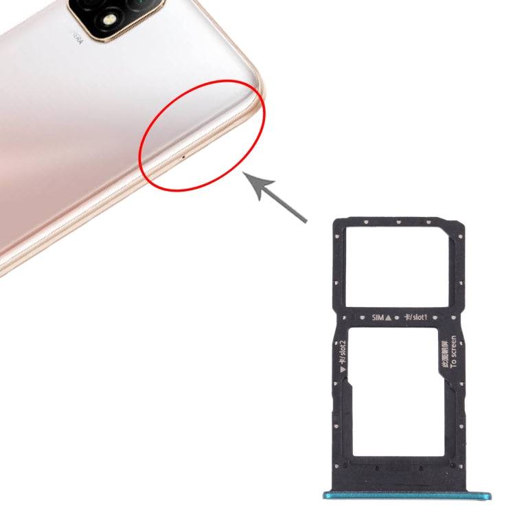 SIM Card Tray + SIM Card Tray / Micro SD Card Tray for Huawei Enjoy 20 5G (Green) - Card Socket by PMc TechLife | Online Shopping South Africa | PMc TechLife | Buy Now Pay Later Mobicred