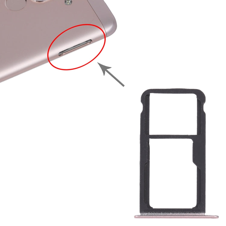 SIM Card Tray + SIM Card Tray / Micro SD Card Tray for Honor Play 6 (Pink) - Card Socket by PMc TechLife | Online Shopping South Africa | PMc TechLife | Buy Now Pay Later Mobicred
