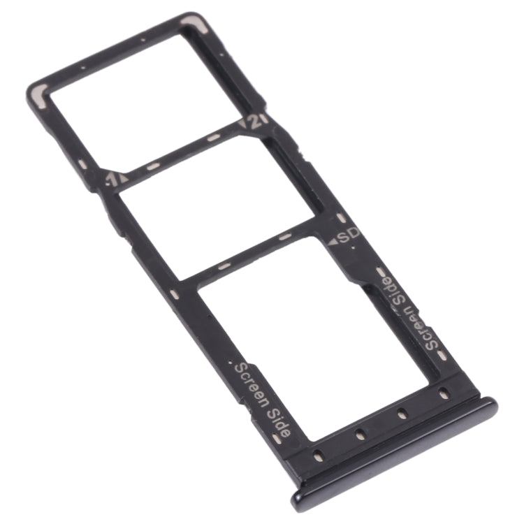 For Infinix Note 10 X693 SIM Card Tray + SIM Card Tray + Micro SD Card Tray (Black) - Card Tray by PMc TechLife | Online Shopping South Africa | PMc TechLife | Buy Now Pay Later Mobicred