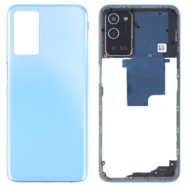 For OPPO A56 5G Battery Back Cover with Middle Frame (Blue) - Back Cover by PMC Jewellery | Online Shopping South Africa | PMC Jewellery | Buy Now Pay Later Mobicred