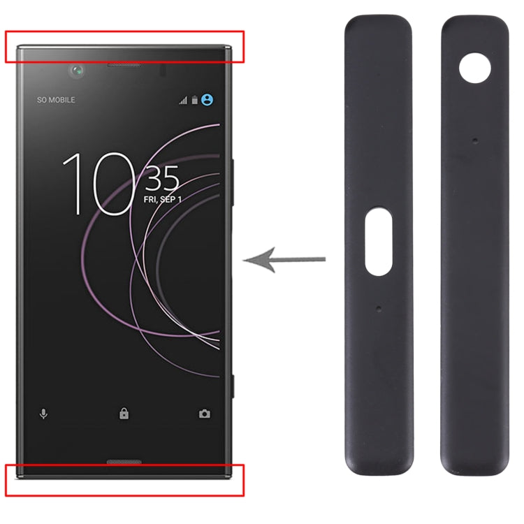 1 Pair Side Part Sidebar For Sony Xperia XZ1 Compact (Black) - Frame Bezel Plate by PMC TechLife | Online Shopping South Africa | PMC TechLife | Buy Now Pay Later Mobicred
