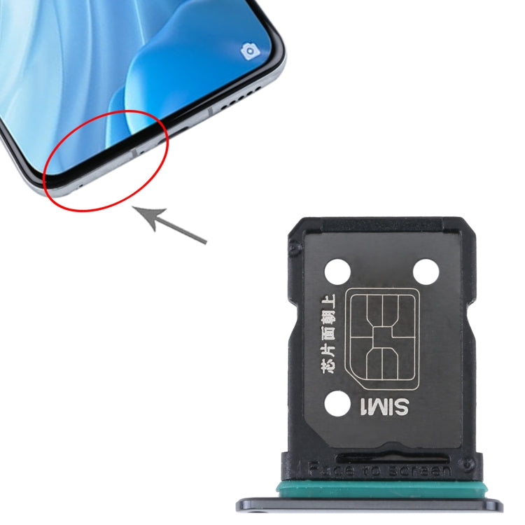 For OPPO Reno7 SE 5G SIM Card Tray + SIM Card Tray (Black) - Card Socket by PMc TechLife | Online Shopping South Africa | PMc TechLife | Buy Now Pay Later Mobicred