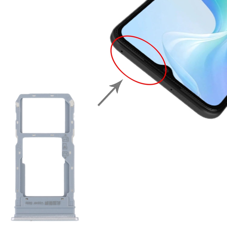 For vivo Y33S / Y33T SIM Card Tray + SIM / Micro SD Card Tray (Gold) - Card Socket by PMc TechLife | Online Shopping South Africa | PMc TechLife | Buy Now Pay Later Mobicred