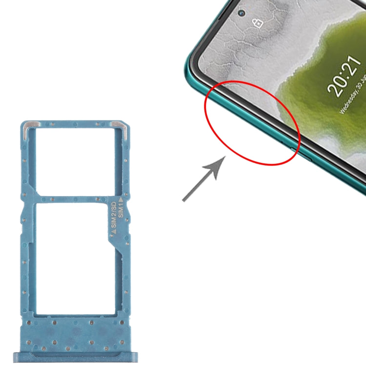 For Nokia X10 Original SIM + SIM / Micro SD Card Tray (Green) - Card Tray by PMC Jewellery | Online Shopping South Africa | PMC Jewellery