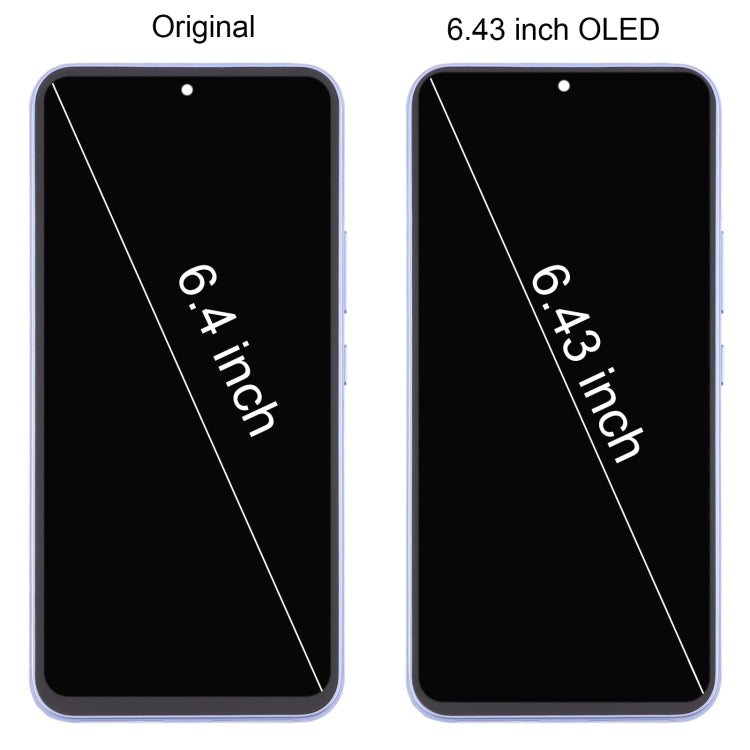 For Samsung Galaxy A54 5G SM-A546 6.43 inch OLED LCD Screen Digitizer Full Assembly with Frame (White) - free shipping - PMc TechLife - Order now!