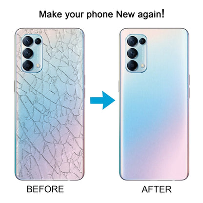 For OPPO Find X3 Lite Glass Material Battery Back Cover(Frosted Silver) - Back Cover by PMC Jewellery | Online Shopping South Africa | PMC Jewellery | Buy Now Pay Later Mobicred