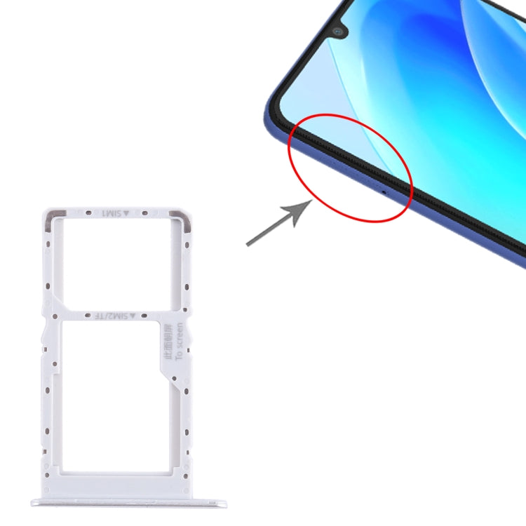 For Huawei nova Y70 Plus SIM + SIM / Micro SD Card Tray (Silver) - Card Socket by PMc TechLife | Online Shopping South Africa | PMc TechLife | Buy Now Pay Later Mobicred
