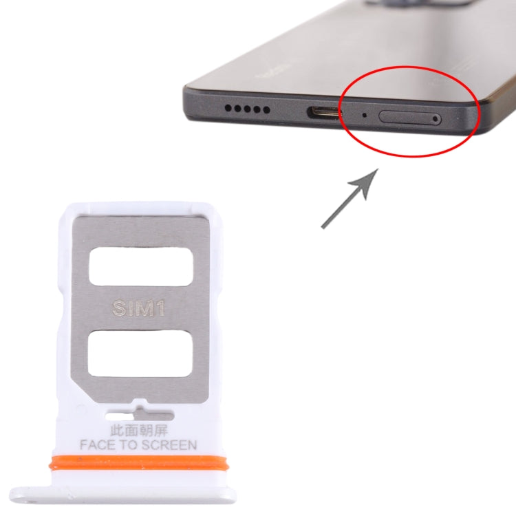 For Xiaomi Redmi Note 12 Pro 5G SIM Card Tray + SIM Card Tray (White) - Card Tray by PMC TechLife | Online Shopping South Africa | PMC TechLife | Buy Now Pay Later Mobicred