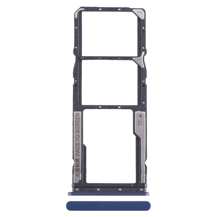For Xiaomi Redmi 12C SIM Card Tray + SIM Card Tray + Micro SD Card Tray (Blue) - Card Tray by PMC TechLife | Online Shopping South Africa | PMC TechLife