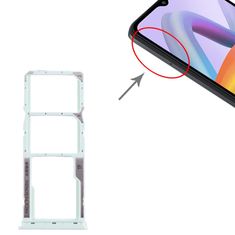 For Xiaomi Poco  C51 SIM Card Tray + SIM Card Tray + Micro SD Card Tray (Green) - Card Tray by PMC TechLife | Online Shopping South Africa | PMC TechLife