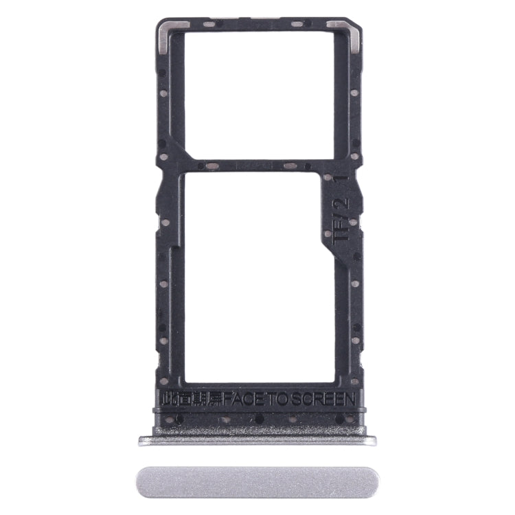 For Xiaomi Redmi 12 5G SIM Card Tray + SIM Card Tray / Micro SD Card Tray (Silver) - Card Tray by PMC TechLife | Online Shopping South Africa | PMC TechLife