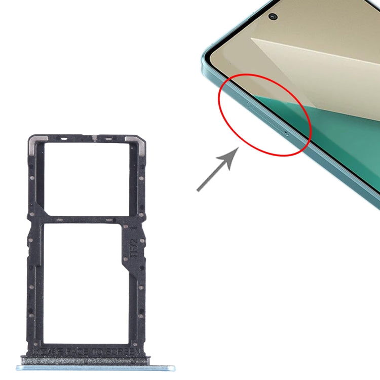 For Xiaomi Note 13 SIM Card Tray + SIM / Micro SD Card Tray (Blue) - Card Tray by PMC TechLife | Online Shopping South Africa | PMC TechLife