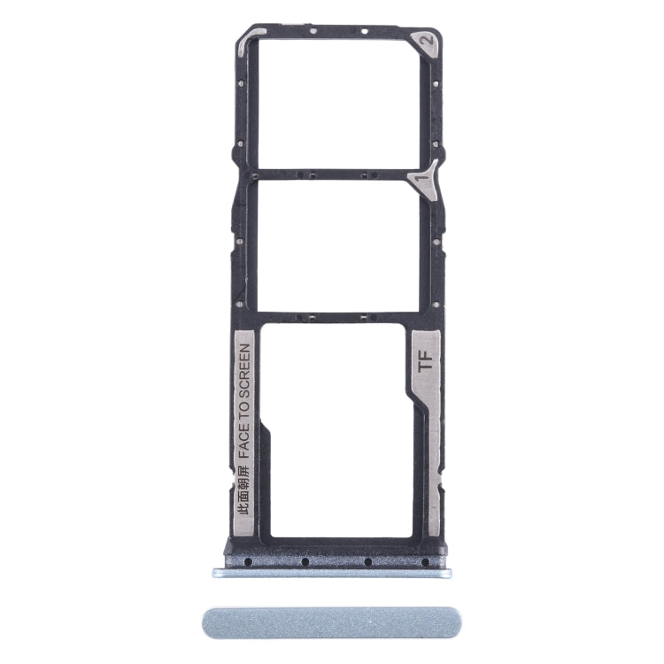 For Xiaomi Redmi 13C SIM Card Tray + SIM Card Tray + Micro SD Card Tray (Blue) - Card Tray by PMC TechLife | Online Shopping South Africa | PMC TechLife