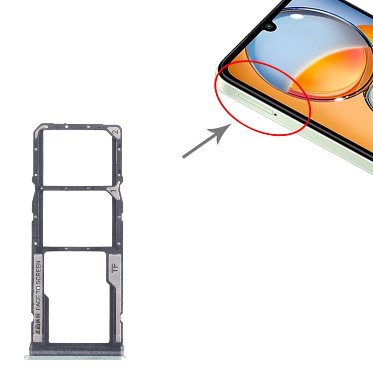 For Xiaomi Poco C65 SIM Card Tray + SIM Card Tray + Micro SD Card Tray (Green) - free shipping - PMC TechLife - Order now!
