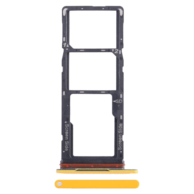 For Tecno Spark Go 2023 BF7n SIM Card Tray + SIM Card Tray + Micro SD Card Tray (Yellow) - Card Tray by PMC Jewellery | Online Shopping South Africa | PMC Jewellery