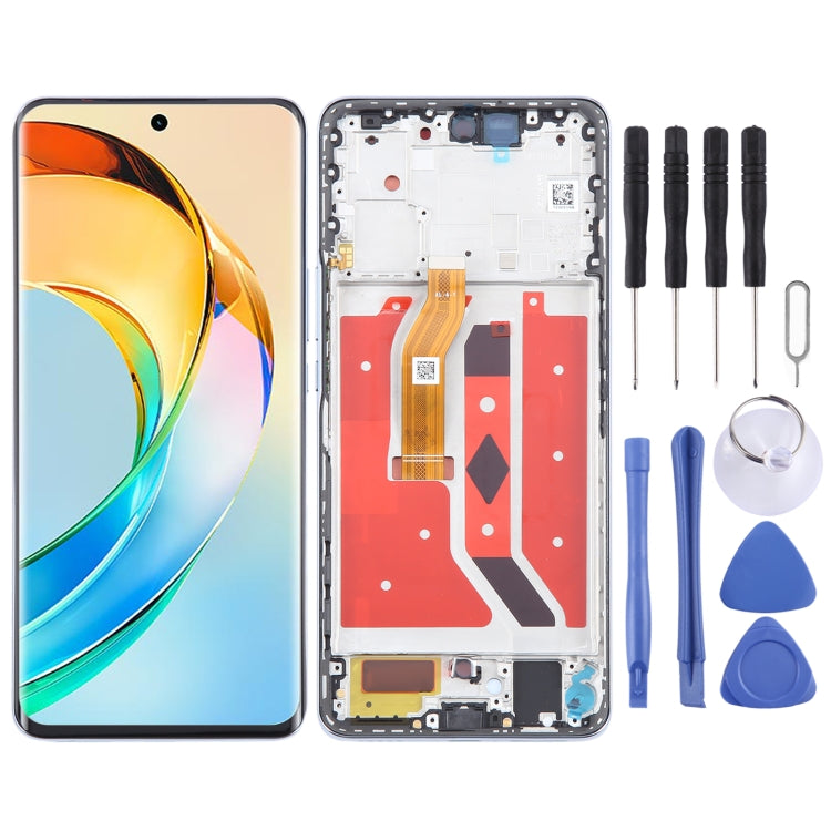 For Honor X50 Original LCD Screen Digitizer Full Assembly with Frame (Silver) - LCD Screen by PMC TechLife | Online Shopping South Africa | PMC TechLife