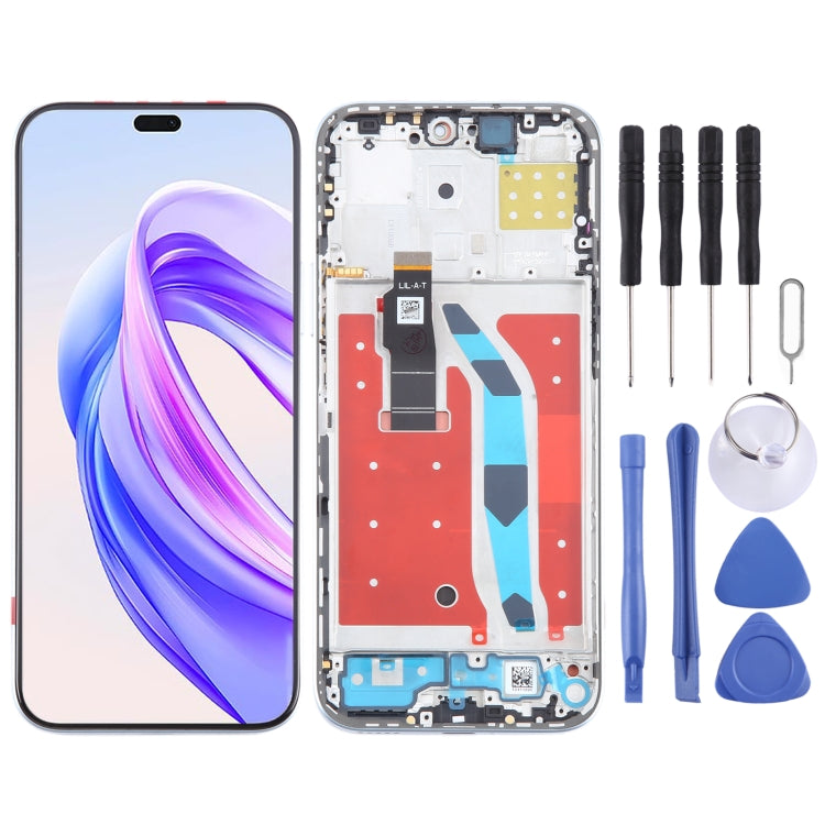 For Honor X50i+ Original LCD Screen Digitizer Full Assembly with Frame (Silver) - LCD Screen by PMC TechLife | Online Shopping South Africa | PMC TechLife