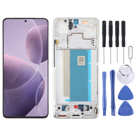 For Xiaomi Redmi K70 Original AMOLED Material LCD Screen Digitizer Full Assembly with Frame (Silver) - LCD Screen by PMC Jewellery | Online Shopping South Africa | PMC Jewellery