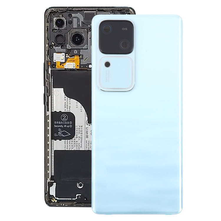 For vivo V30 Battery Back Cover with Camera Lens Cover(Blue) - Back Cover by PMC TechLife | Online Shopping South Africa | PMC TechLife | Buy Now Pay Later Mobicred