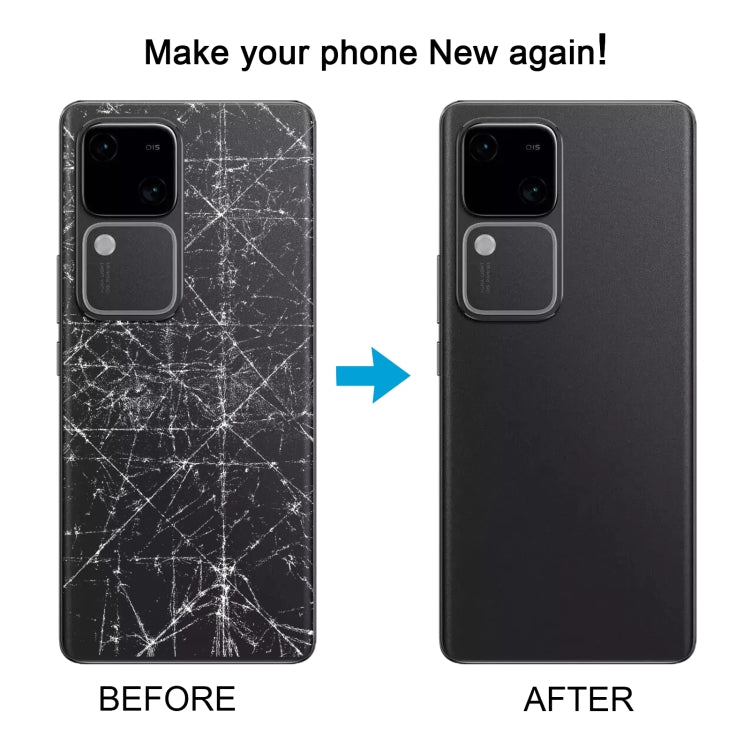 For vivo V30 Battery Back Cover with Camera Lens Cover(Blue) - Back Cover by PMC TechLife | Online Shopping South Africa | PMC TechLife | Buy Now Pay Later Mobicred