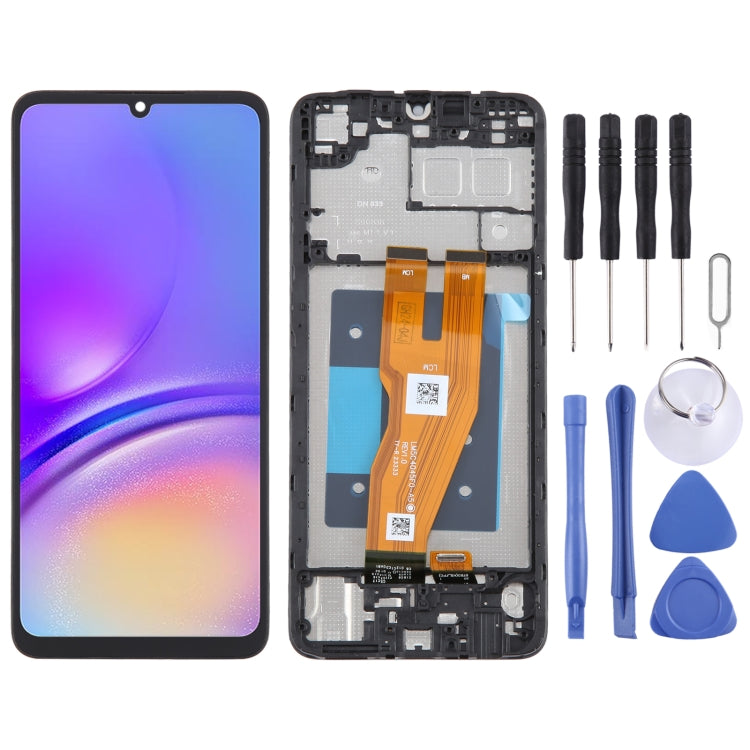For Samsung Galaxy A05 SM-A055F Original LCD Screen Digitizer Full Assembly with Frame (Black) - free shipping - PMc TechLife - Order now!