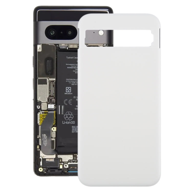 For Google Pixel 8a Original Battery Back Cover(Silver) - Back Cover by PMC TechLife | Online Shopping South Africa | PMC TechLife | Buy Now Pay Later Mobicred