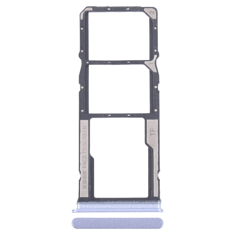 For Xiaomi Redmi 13R Original SIM Card Tray + SIM Card Tray + Micro SD Card Tray (Blue) - Card Tray by PMC Jewellery | Online Shopping South Africa | PMC Jewellery | Buy Now Pay Later Mobicred