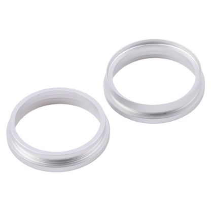 For iPhone 16 Plus 2pcs/set Rear Camera Glass Lens Metal Outside Protector Hoop Ring (Silver) -  by PMC Jewellery | Online Shopping South Africa | PMC Jewellery | Buy Now Pay Later Mobicred