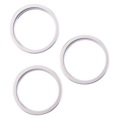 For iPhone 16 Pro Max 3pcs/set Rear Camera Glass Lens Metal Outside Protector Hoop Ring (Silver) -  by PMC Jewellery | Online Shopping South Africa | PMC Jewellery | Buy Now Pay Later Mobicred