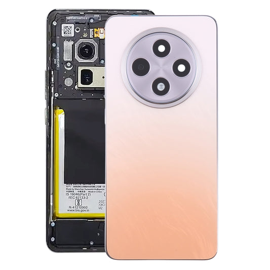 For OPPO Reno12 F Original Battery Back Cover with Middle Frame(Orange) - Back Cover by PMC Jewellery | Online Shopping South Africa | PMC Jewellery | Buy Now Pay Later Mobicred