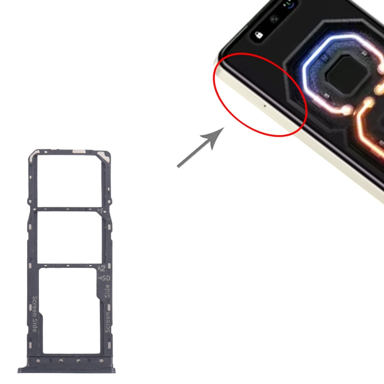 For Infinix Smart 8 Plus X6526 5pcs SIM Card Tray + SIM Card Tray + Micro SD Card Tray (Black) - free shipping - PMc TechLife - Order now!