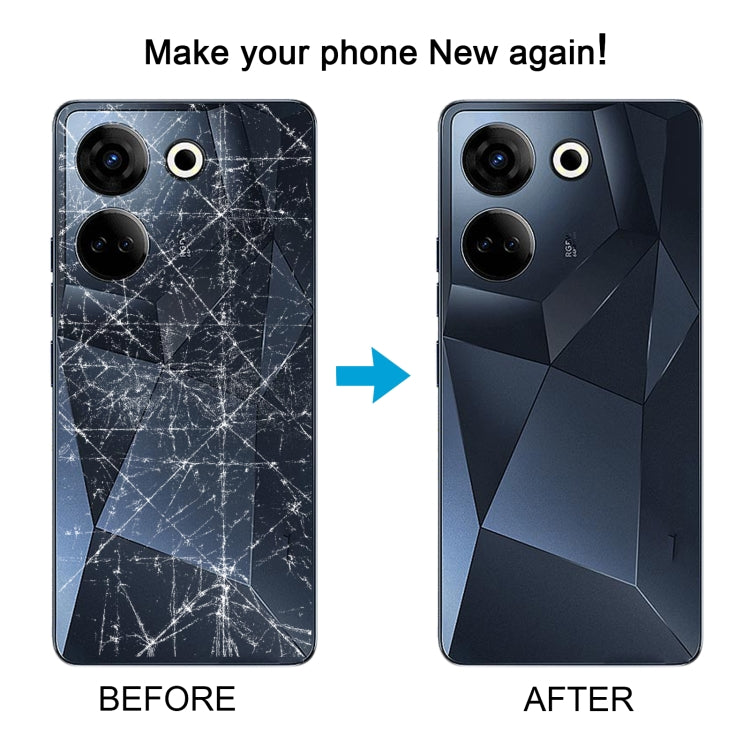 For Tecno Camon 20 Original Battery Back Cover(White) - Back Cover by PMc TechLife | Online Shopping South Africa | PMc TechLife | Buy Now Pay Later Mobicred