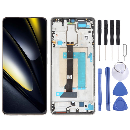 For Xiaomi Poco F6 Original LCD Screen Digitizer Full Assembly with Frame (Silver) - LCD Screen by PMC Jewellery | Online Shopping South Africa | PMC Jewellery | Buy Now Pay Later Mobicred