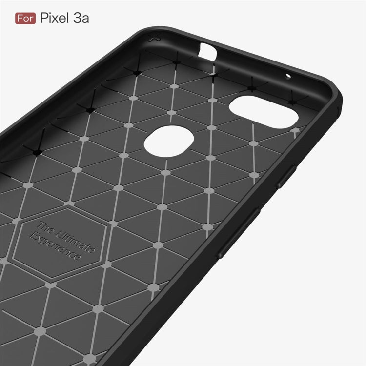 Brushed Texture Carbon Fiber TPU Case for Google Pixel 3a(Navy Blue) - Google Cases by PMC TechLife | Online Shopping South Africa | PMC TechLife | Buy Now Pay Later Mobicred