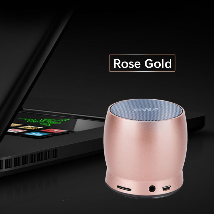 EWA A150 Portable Mini Bluetooth Speaker Wireless Hifi Stereo Strong Bass Music Boom Box Metal Subwoofer, Support Micro SD Card & 3.5mm AUX(Rose Gold) - Desktop Speaker by EWA | Online Shopping South Africa | PMC Jewellery | Buy Now Pay Later Mobicred