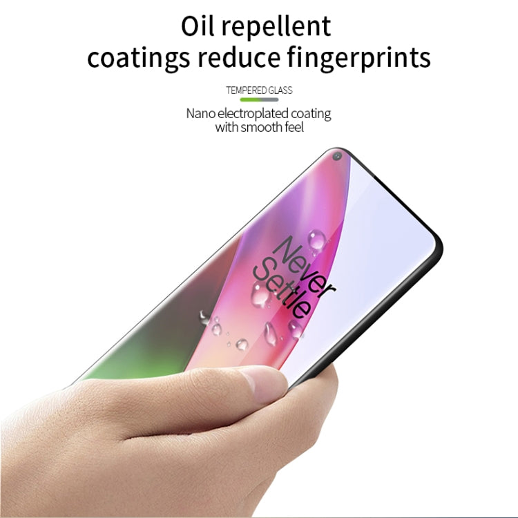 For OnePlus 8 MOFI 9H 3D Explosion Proof Thermal Bending Full Screen Covered Tempered Glass Film(Black) - free shipping - PMC TechLife - Order now!