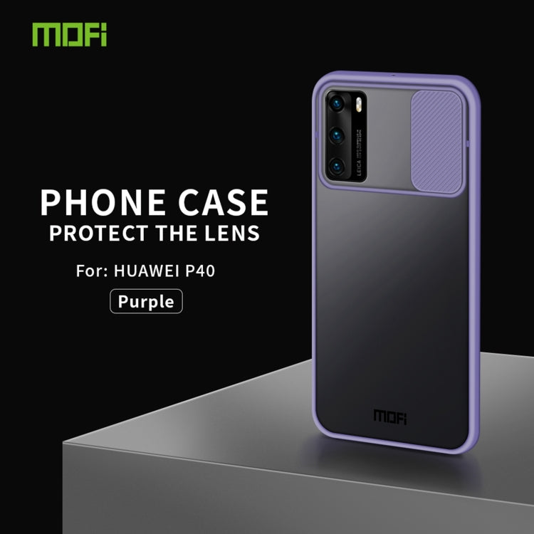 For Huawei P40 MOFI Xing Dun Series PC + TPU Anti-peep Waterproof And Anti-drop All-inclusive Protective Shell, Translucent Frosted(Purple) - Huawei Cases by MOFI | Online Shopping South Africa | PMC Jewellery