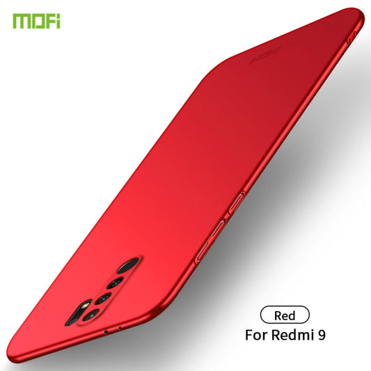 For Xiaomi Redmi 9 MOFI Frosted PC Ultra-thin Hard Case(Red) - Xiaomi Cases by MOFI | Online Shopping South Africa | PMC Jewellery