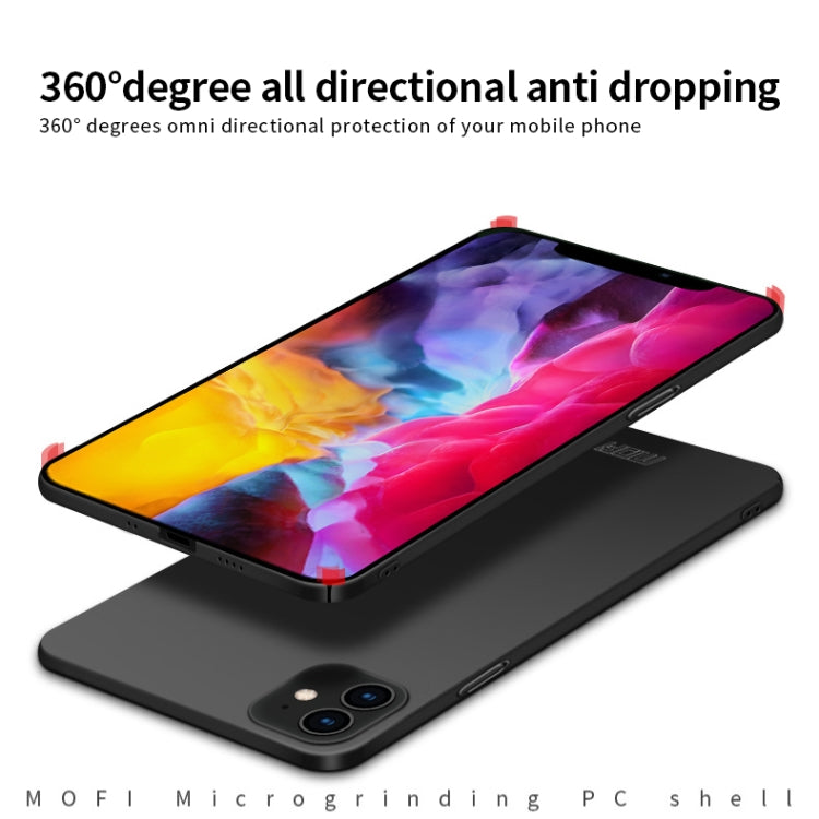 For iPhone 12 mini MOFI Frosted PC Ultra-thin Hard Case(Black) - iPhone 12 mini Cases by MOFI | Online Shopping South Africa | PMC TechLife