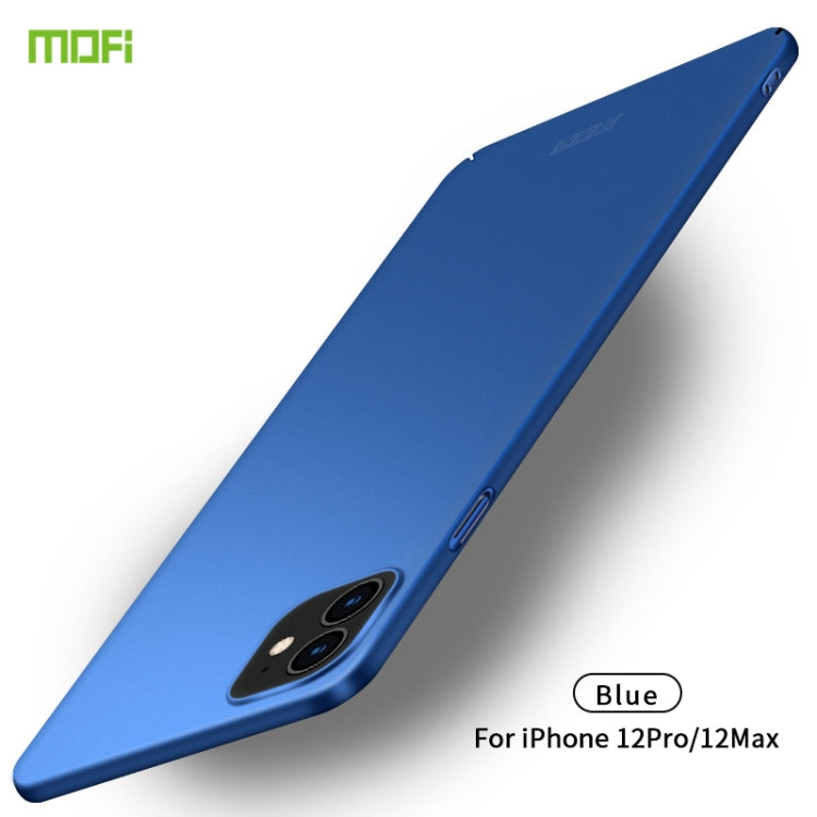 For iPhone 12 / 12 Pro MOFI Frosted PC Ultra-thin Hard Case(Blue) - iPhone 12 / 12 Pro Cases by MOFI | Online Shopping South Africa | PMC TechLife | Buy Now Pay Later Mobicred