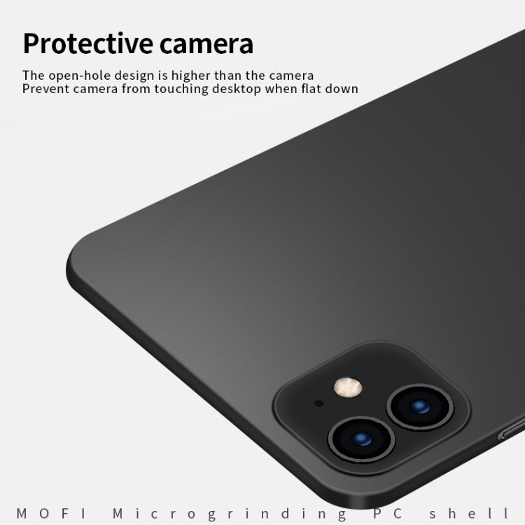 For iPhone 12 / 12 Pro MOFI Frosted PC Ultra-thin Hard Case(Blue) - iPhone 12 / 12 Pro Cases by MOFI | Online Shopping South Africa | PMC TechLife | Buy Now Pay Later Mobicred