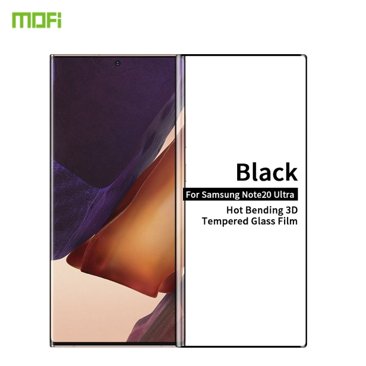 For Samsung Galaxy Note20 Ultra MOFI 9H 3D Explosion Proof Thermal Bending Full Screen Covered With Tempered Glass Film（Ultrasonic fingerprint unlock）(Black) - Galaxy Tempered Glass by MOFI | Online Shopping South Africa | PMC Jewellery