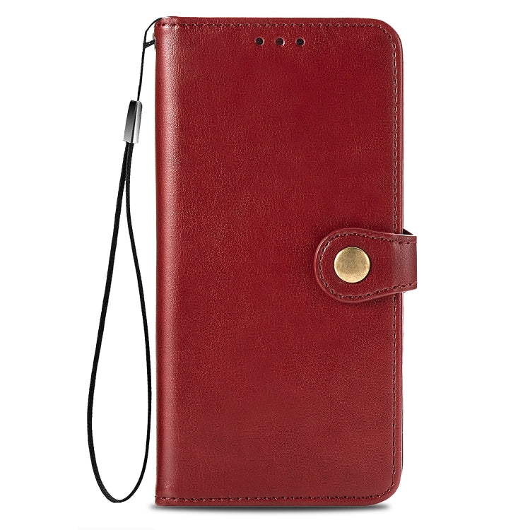 For Google Pixel 4A Retro Solid Color Leather Buckle Phone Case with Lanyard & Photo Frame & Card Slot & Wallet & Stand Function(Brown) - Google Cases by PMC Jewellery | Online Shopping South Africa | PMC Jewellery | Buy Now Pay Later Mobicred