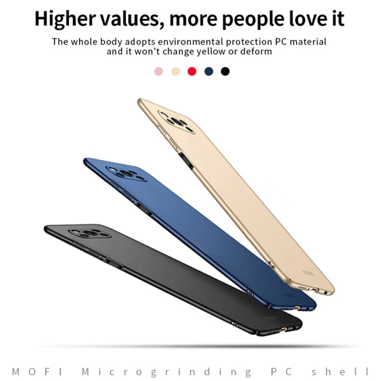 For Xiaomi POCO X3/X3 NFC MOFI Frosted PC Ultra-thin Hard Case(Gold) - free shipping - PMC TechLife - Order now!