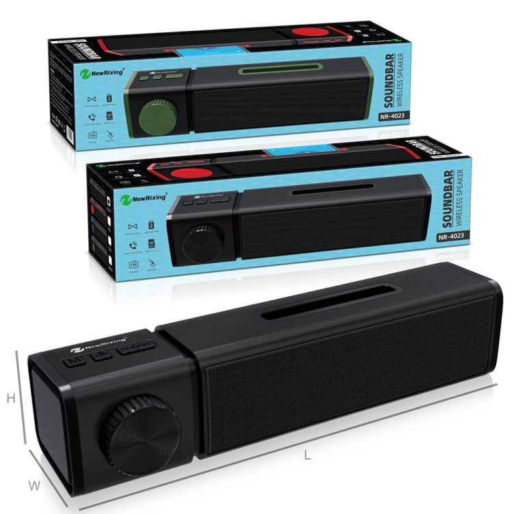 New Rixing NR4023 TWS Wireless Stereo Bluetooth Speaker, Support TF Card & MP3 & FM & Hands-free Call & 3.5mm AUX(Red) - Desktop Speaker by NewRixing | Online Shopping South Africa | PMC Jewellery | Buy Now Pay Later Mobicred