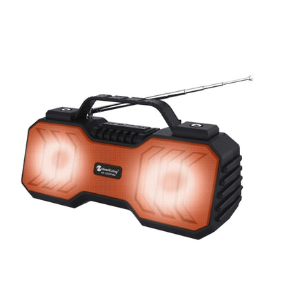 NewRixing NR-2029FMD TWS LED Flashlight Bluetooth Speaker, Support TF Card / FM / 3.5mm AUX / U Disk / Hands-free Calling(Qrange) - Desktop Speaker by NewRixing | Online Shopping South Africa | PMC Jewellery | Buy Now Pay Later Mobicred